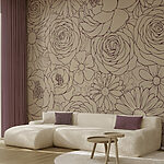 Fototapet Modele florale delicate pentru orice spațiu